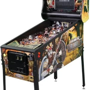 A pinball machine with the theme of indiana jones and the temple of doom.