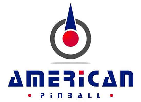 A logo of american pinball